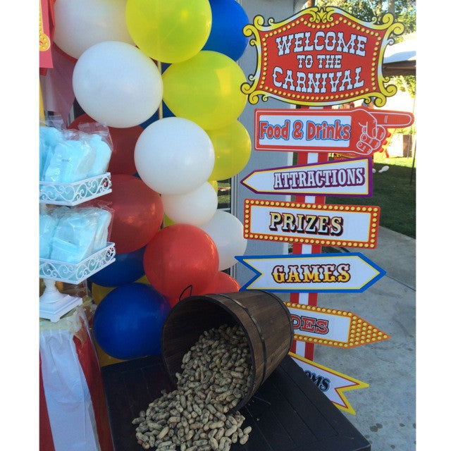 Red Carnival Welcome Sign