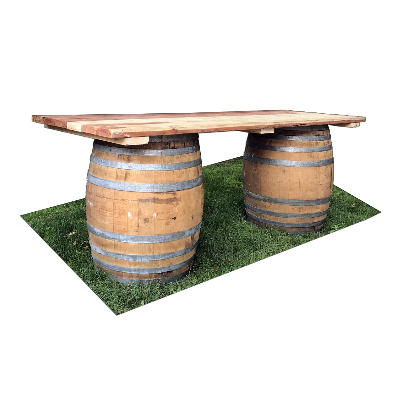 Rustic Wine Barrels & Wood Table Top